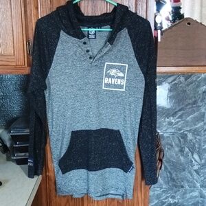 Ultra Game NFL men's Small super soft hoodie pullover sweatshirt Baltimore Raven